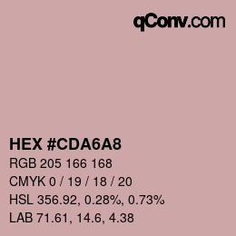 Color code: HEX #CDA6A8 | qconv.com