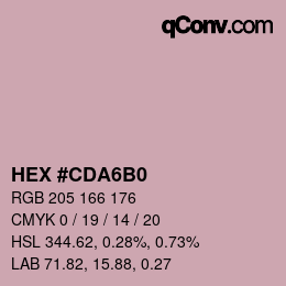 Color code: HEX #CDA6B0 | qconv.com