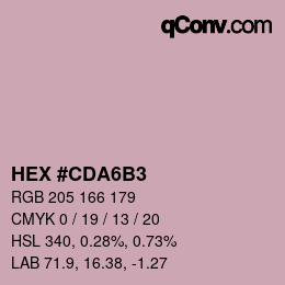 Color code: HEX #CDA6B3 | qconv.com