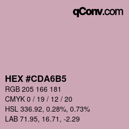 Color code: HEX #CDA6B5 | qconv.com