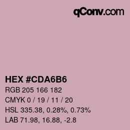 Color code: HEX #CDA6B6 | qconv.com