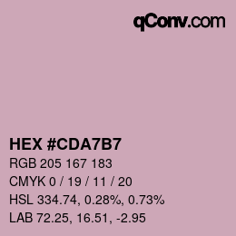 カラーコード: HEX #CDA7B7 | qconv.com