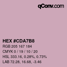 カラーコード: HEX #CDA7B8 | qconv.com