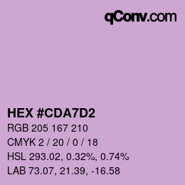 Color code: HEX #CDA7D2 | qconv.com