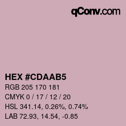 Color code: HEX #CDAAB5 | qconv.com
