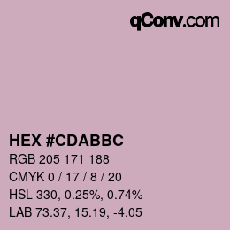 Color code: HEX #CDABBC | qconv.com