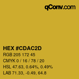 Color code: HEX #CDAC2D | qconv.com