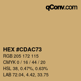 Color code: HEX #CDAC73 | qconv.com