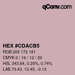 Color code: HEX #CDACB5 | qconv.com