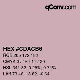 Color code: HEX #CDACB6 | qconv.com