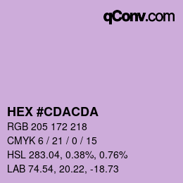 Color code: HEX #CDACDA | qconv.com