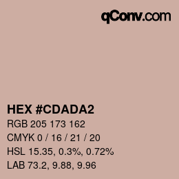 カラーコード: HEX #CDADA2 | qconv.com