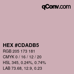 カラーコード: HEX #CDADB5 | qconv.com