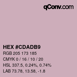 カラーコード: HEX #CDADB9 | qconv.com