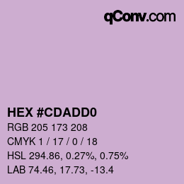 カラーコード: HEX #CDADD0 | qconv.com