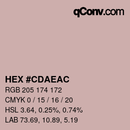 Color code: HEX #CDAEAC | qconv.com