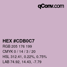 Color code: HEX #CDB0C7 | qconv.com