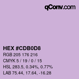 Color code: HEX #CDB0D8 | qconv.com