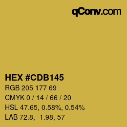 カラーコード: HEX #CDB145 | qconv.com