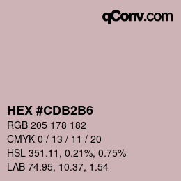 カラーコード: HEX #CDB2B6 | qconv.com