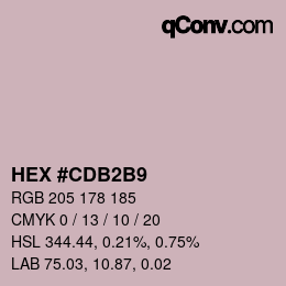 カラーコード: HEX #CDB2B9 | qconv.com