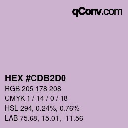 Color code: HEX #CDB2D0 | qconv.com