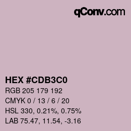 Color code: HEX #CDB3C0 | qconv.com