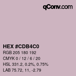 カラーコード: HEX #CDB4C0 | qconv.com