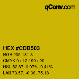 Color code: HEX #CDB503 | qconv.com
