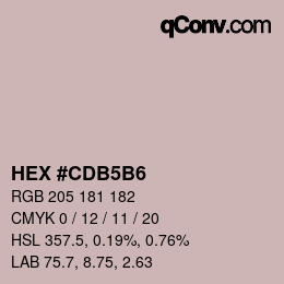 Color code: HEX #CDB5B6 | qconv.com