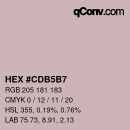 カラーコード: HEX #CDB5B7 | qconv.com