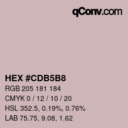 Color code: HEX #CDB5B8 | qconv.com