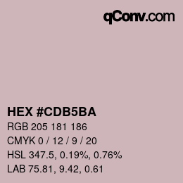 カラーコード: HEX #CDB5BA | qconv.com