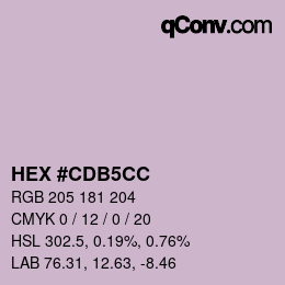 Color code: HEX #CDB5CC | qconv.com