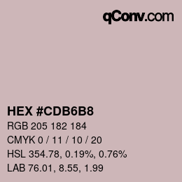 Color code: HEX #CDB6B8 | qconv.com