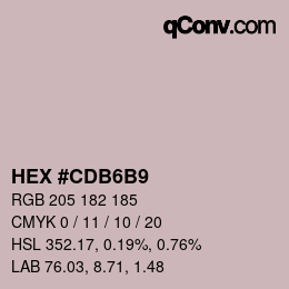 カラーコード: HEX #CDB6B9 | qconv.com