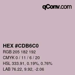 Color code: HEX #CDB6C0 | qconv.com