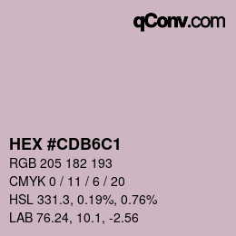 Color code: HEX #CDB6C1 | qconv.com
