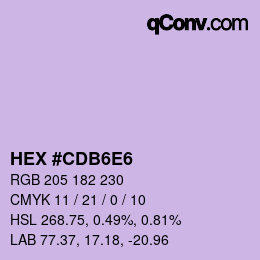 カラーコード: HEX #CDB6E6 | qconv.com
