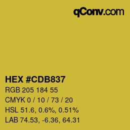 Color code: HEX #CDB837 | qconv.com