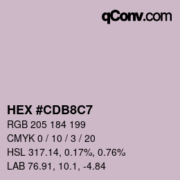 Color code: HEX #CDB8C7 | qconv.com