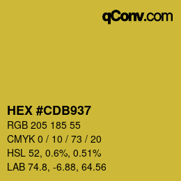 Color code: HEX #CDB937 | qconv.com
