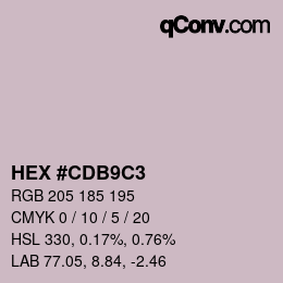 Color code: HEX #CDB9C3 | qconv.com