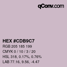 Color code: HEX #CDB9C7 | qconv.com