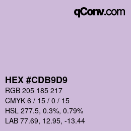 Código de color: HEX #CDB9D9 | qconv.com