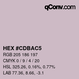 カラーコード: HEX #CDBAC5 | qconv.com