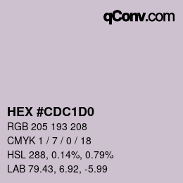 Color code: HEX #CDC1D0 | qconv.com