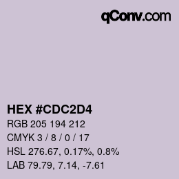 Color code: HEX #CDC2D4 | qconv.com