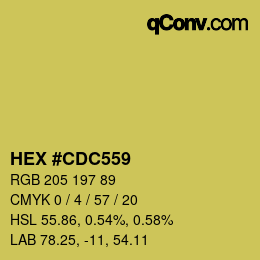 Color code: HEX #CDC559 | qconv.com
