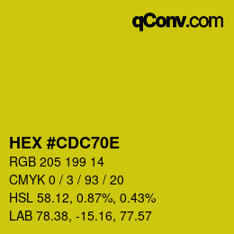 Color code: HEX #CDC70E | qconv.com